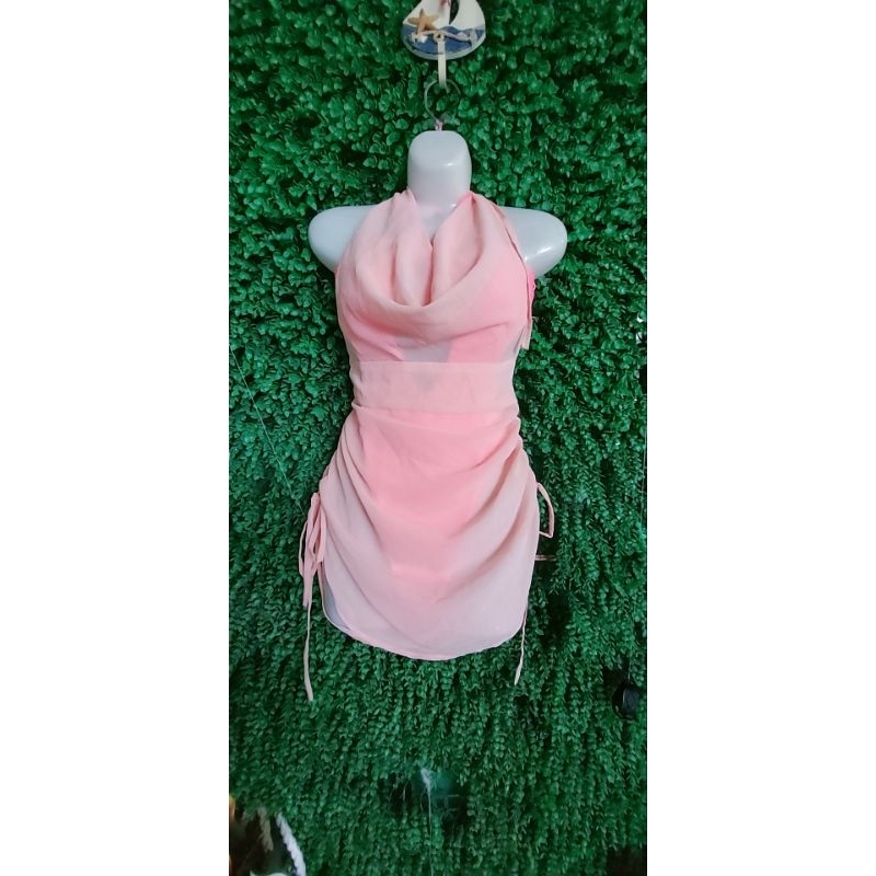 Thanh lý set bikini đi biển size S kèm đầm ngoài voan