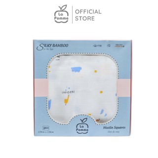 (MamanBébé chính hãng) K003 Khăn đa năng sợi tre lụa (120x120) La pomme