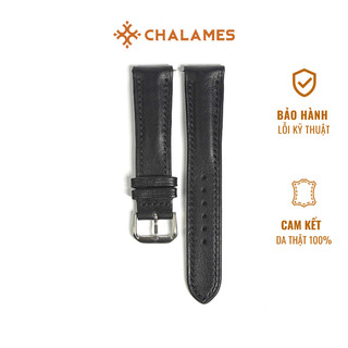 Dây da bò Vachetta No.1 mềm mại - Dây da đồng hồ Nam cao cấp, da bò thật - Chalames - size 18/20/22/24 mm
