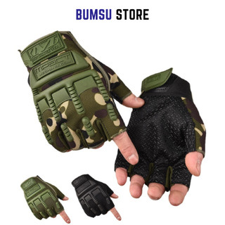 Găng tay, bao tay nam cụt ngón bảo vệ mu bàn tay và tăng độ bám Mechanix Mpact 1