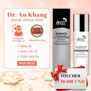 Serum dưỡng trắng da, giảm sắc tố, giảm sạm da Auwhite anti brown AUVI NATURE 30ML- Dr. An Khang