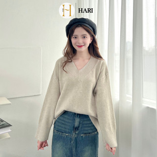 Áo len cổ tim Hari trơn lông thỏ thềm không dặm ngứa 955 P5K10