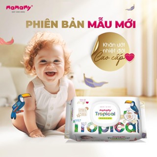Khăn Ướt nhiệt đới Mamamy Tropica Cao Cấp 90 Tờ Có Mùi và Không Mùi Chống Rôm Sảy Cho Bé
