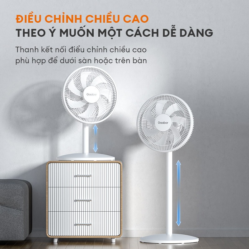 Quạt đứng Gaabor GFD-N360A lồng 7 cánh 3 nấc điều chỉnh tốc độ và 2 nấc cao thấp - Hàng chính hãng