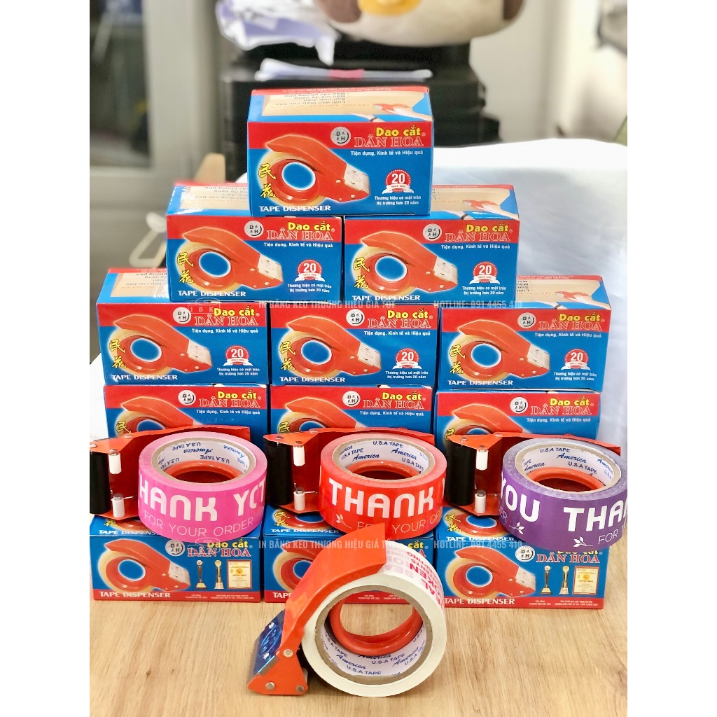 Dao cắt băng keo Dân Hoa cầm tay 5cm