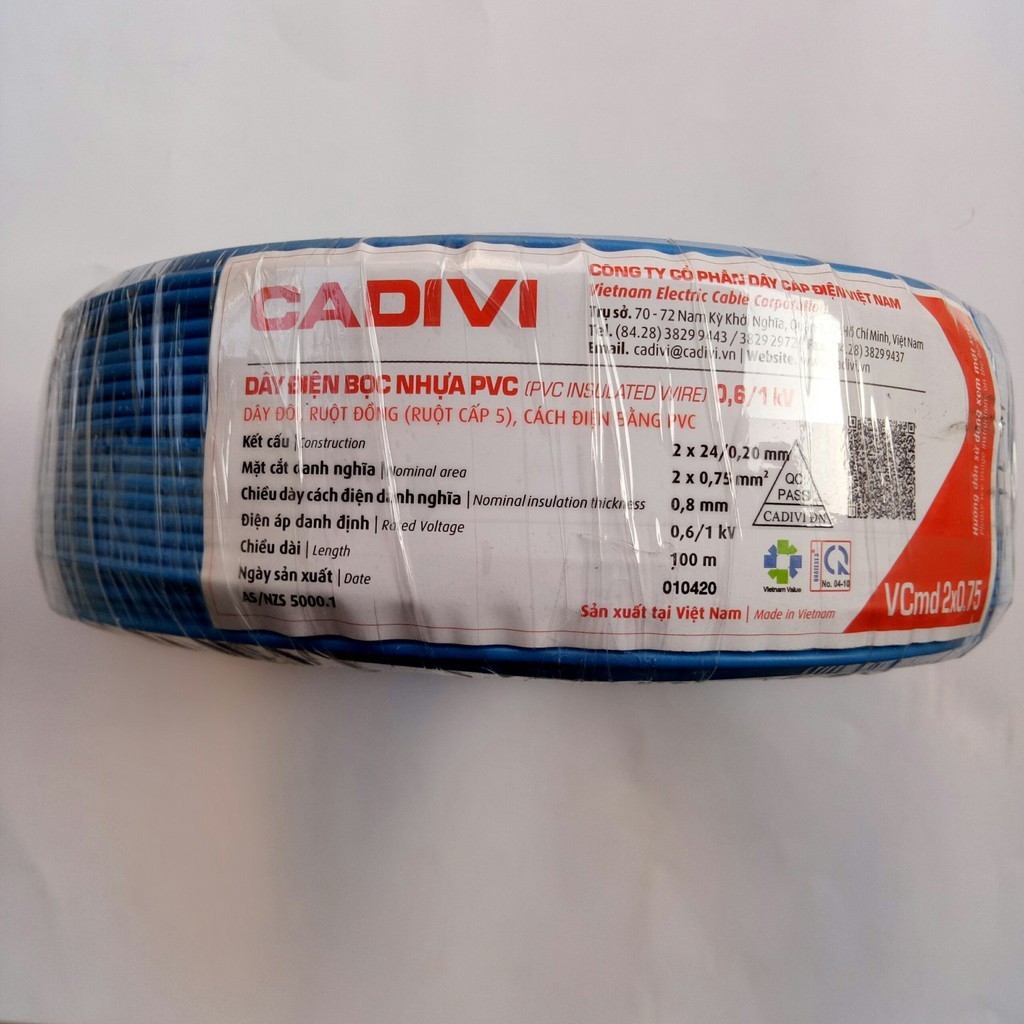 Dây Điện Đôi CADIVI VCMD  CADIVI dài 1 Mét