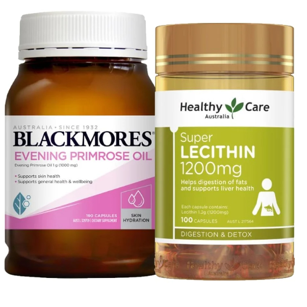 Mầm đậu nành Healthy Care Super Lecithin, Hoa anh Blackmore Evening cân bằng nội tiết tố giúp giảm nám, tàn nhang