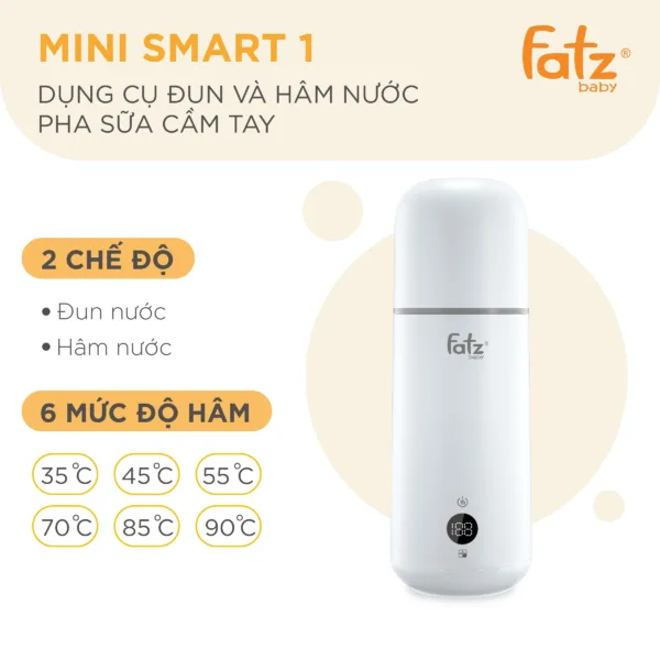 Máy đun nước pha sữa cầm tay Fatzbaby – MINI SMART 1 – FB3622VA