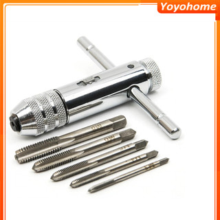 Tay quay taro tự động dài 100mm m3-m8 kèm 5 mũi ta rô