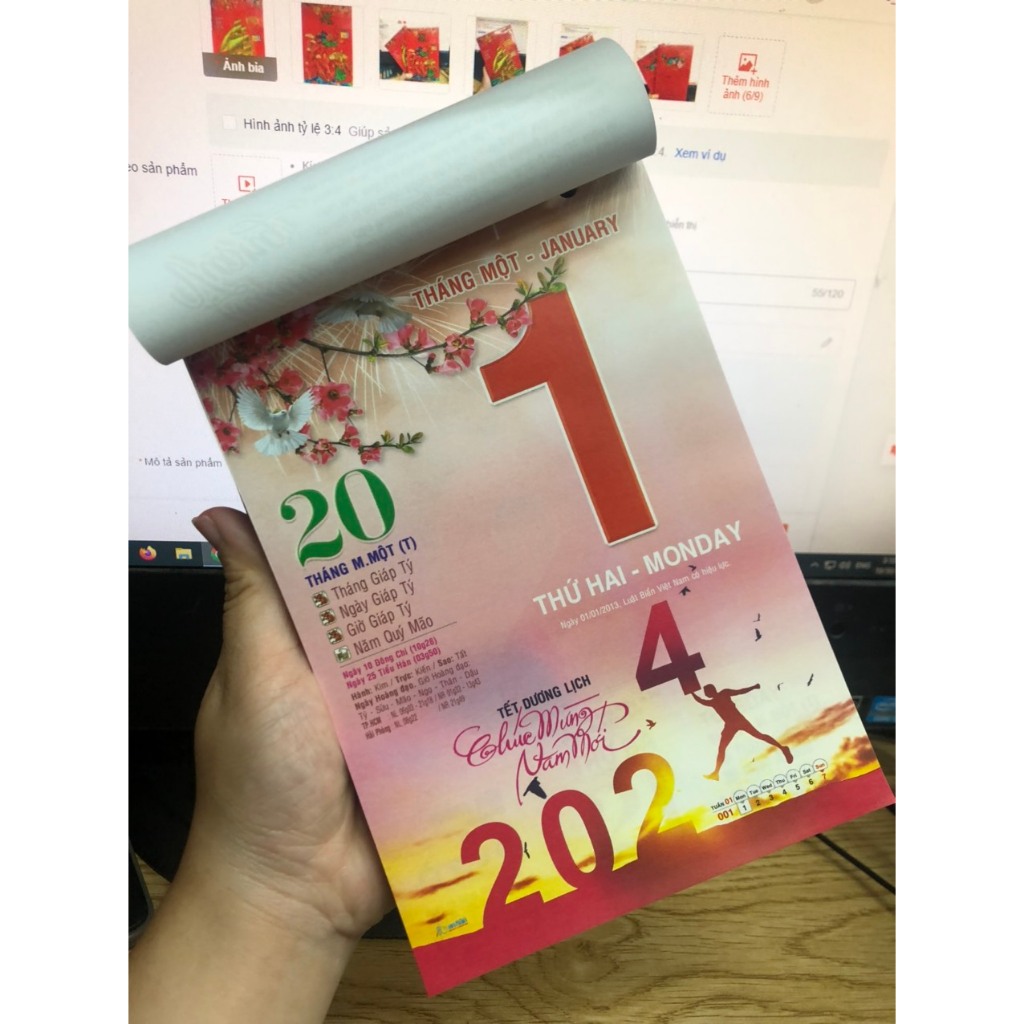 Lịch Bloc Đại lỡ An Hảo 2024 - Giáp Thìn; Kích thước: 13x19 cm