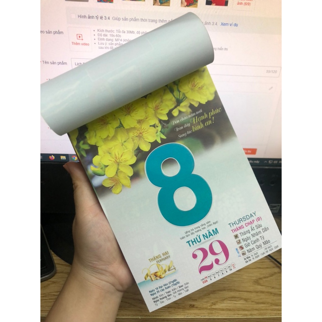 Lịch Bloc Đại lỡ An Hảo 2024 - Giáp Thìn; Kích thước: 13x19 cm