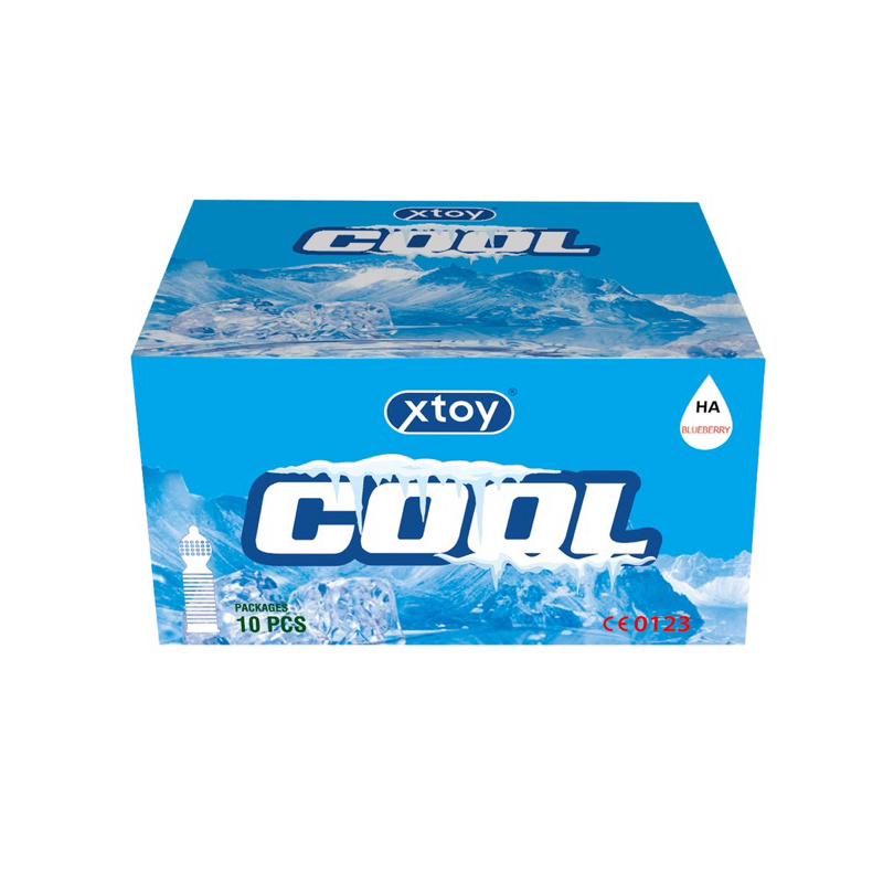 Bao cao su gai XTOY COOL, the mát, hương thơm, gân gai, cuộc yêu dài lâu, hộp 10 bcs