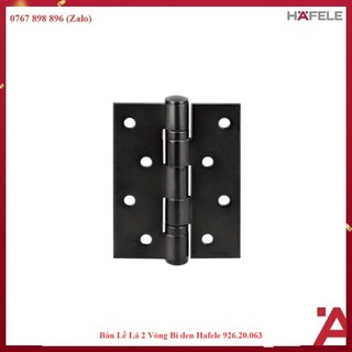 Bản lề inox SS304, 2BB, 4"x3"x3mm, màu đen Hafele 2 vòng bi 926.20.063