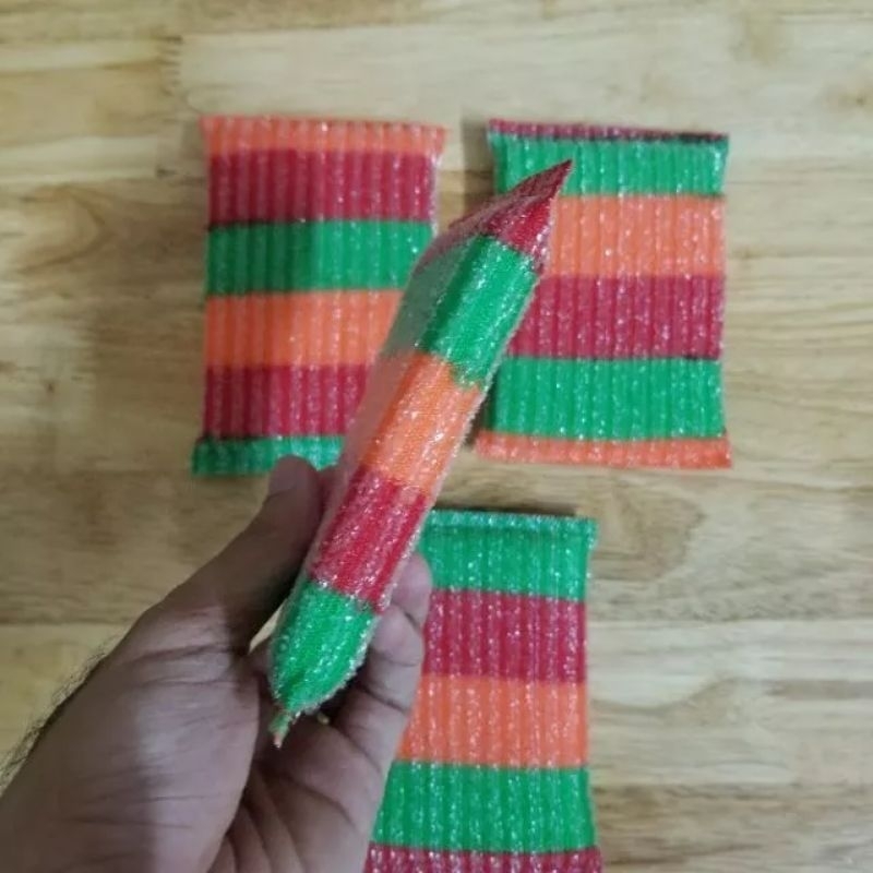 4 Miếng Mút Kim Tuyến Rửa Bát Carot 3 Màu Đông Dương Loại 1