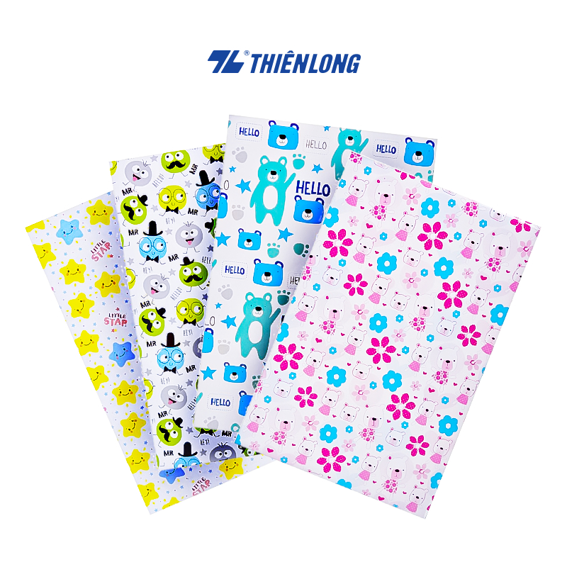 Giấy gói quà Thiên Long 70x50cm phủ bóng GGQ-003