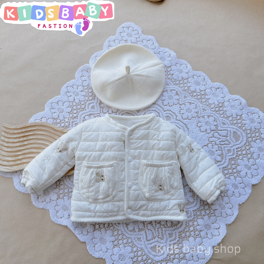 Áo phao lót bông có cúc bấm cho bé 3 - 12kg, Hàng thiết kế