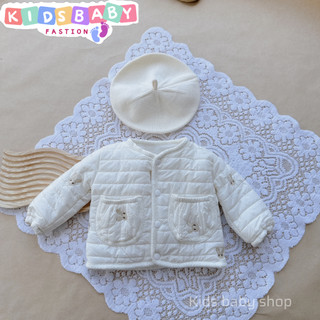 Áo phao lót bông có cúc bấm cho bé 3 - 12kg, Hàng thiết kế