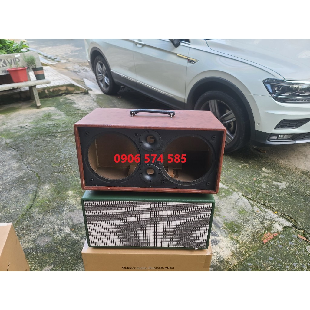 Vỏ thùng loa kéo xách tay 2 bass 20 cao cấp