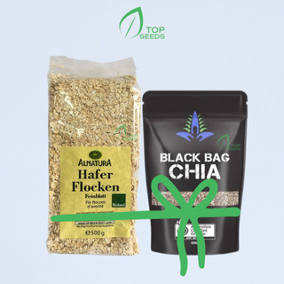[COMBO GiẢM CÂN] 1 Gói Yến Mạch Hafer Flocken + 1 Gói Black Bag Chia