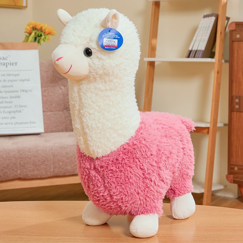 Gấu bông lạc đà alpaca dễ thương 3 màu hồng-  trắng - xanh  kích thước từ 25cm