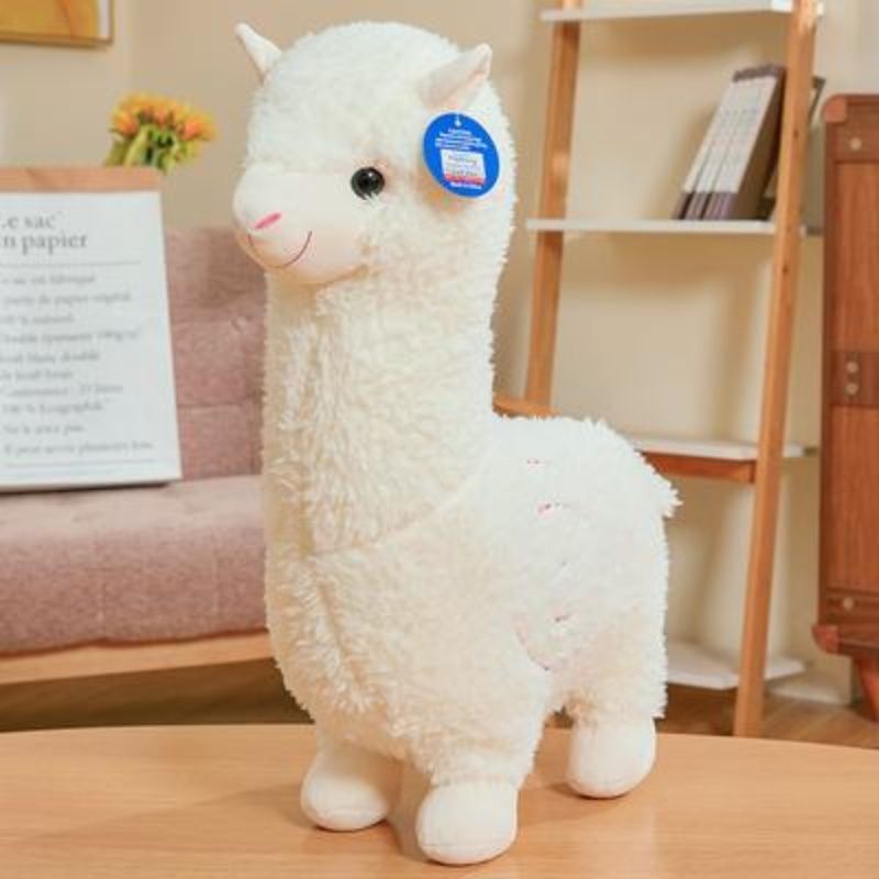 Gấu bông lạc đà alpaca dễ thương 3 màu hồng-  trắng - xanh  kích thước từ 25cm