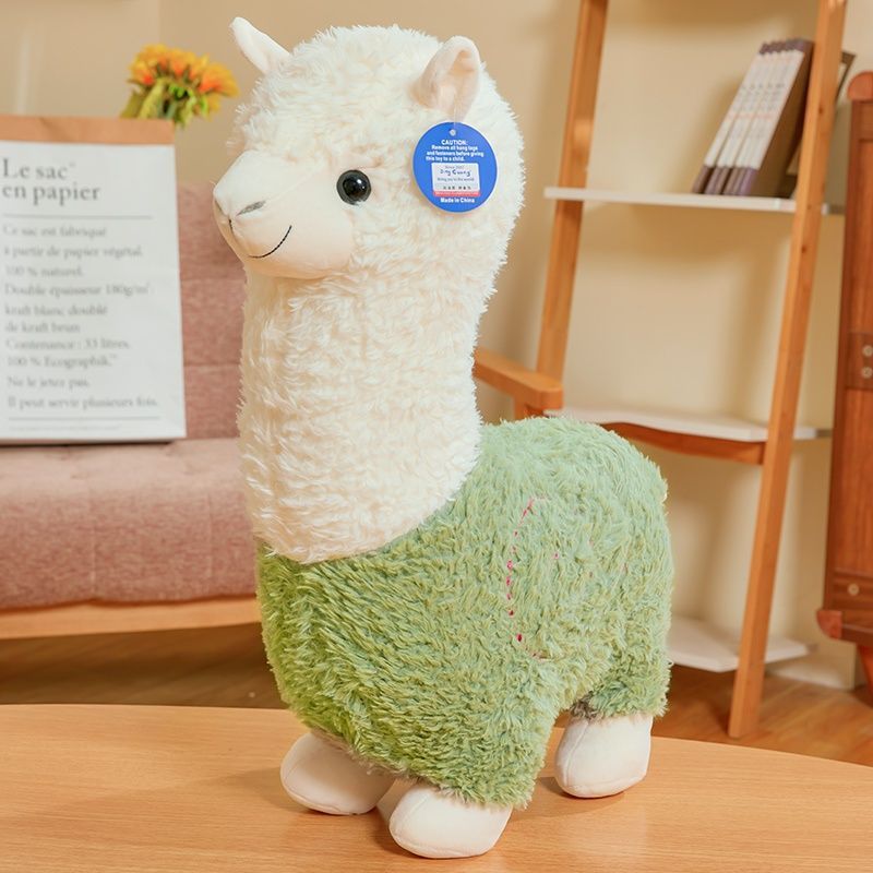 Gấu bông lạc đà alpaca dễ thương 3 màu hồng-  trắng - xanh  kích thước từ 25cm
