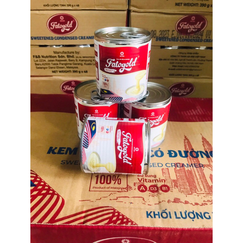 combo 4 hộp sữa đặc Fatogold làm sữa chua, trà sữa cafe ...