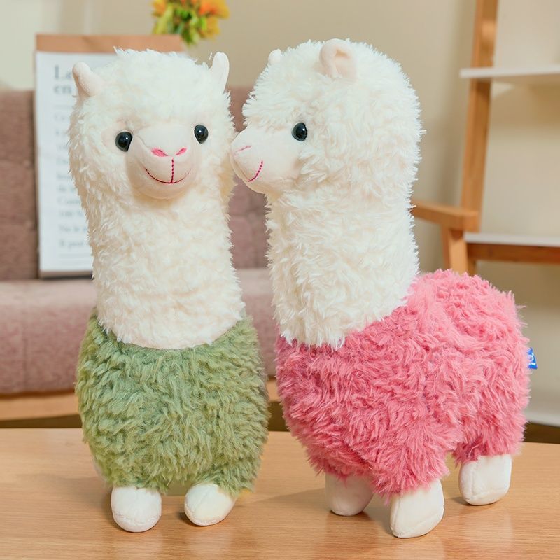 Gấu bông lạc đà alpaca dễ thương 3 màu hồng-  trắng - xanh  kích thước từ 25cm