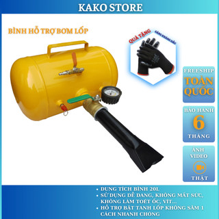 Bình hỗ trợ bơm lốp nổ bật tanh vỏ xe kích phụ bơm lốp không săm 20L, dụng cụ sửa chữa Kako store