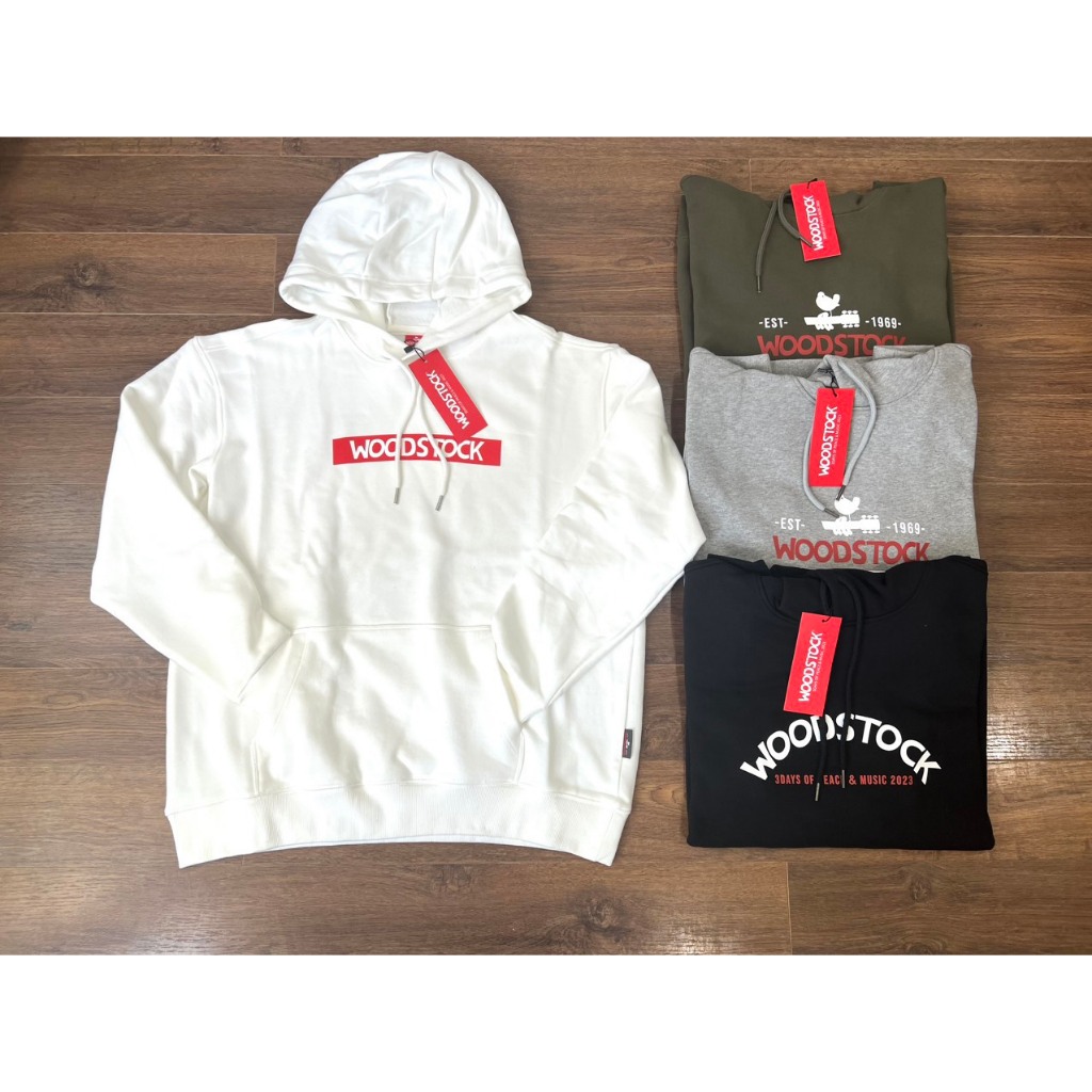 Áo hoodie Nam Woodstock áo nỉ chòng đầu da cá Unisex Nam Nữ vnxk 4mau ấm ấp thoải mái