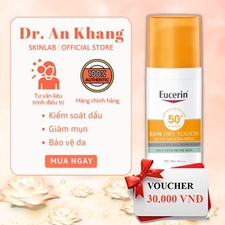 Kem chống nắng eucerin cho da dầu mụn eucerin sun gel-cream dry touch oil control spf50+ 50ml - dr. an khang