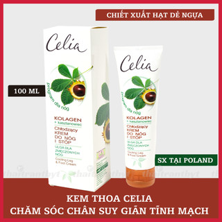 Kem thoa chăm sóc chân suy giãn tĩnh mạch Celia 100ml Chiết xuất Hạt Dẻ ngựa