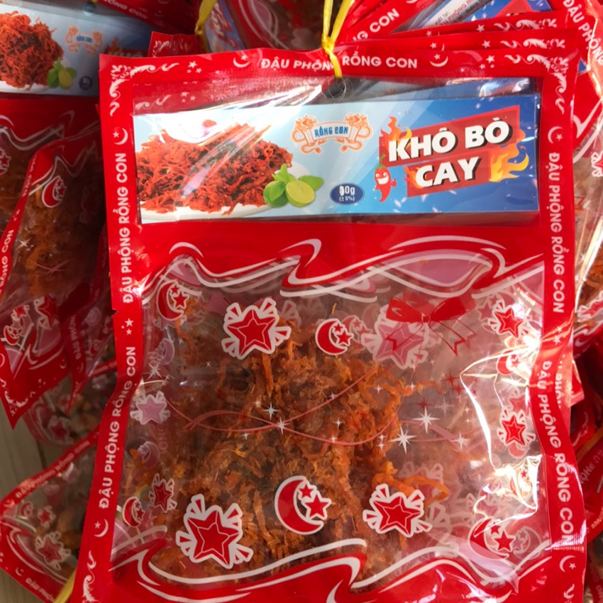 Khô Bò Xé Sợi  Loại Ngon  Bịch 30gram - Đồ Ăn Vặt Rồng Con