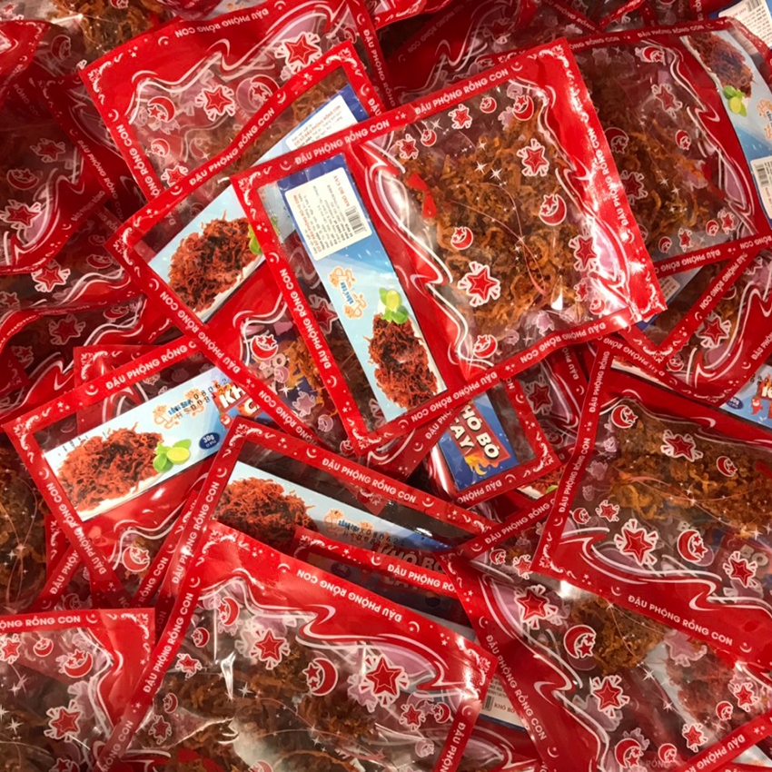 Khô Bò Xé Sợi  Loại Ngon  Bịch 30gram - Đồ Ăn Vặt Rồng Con