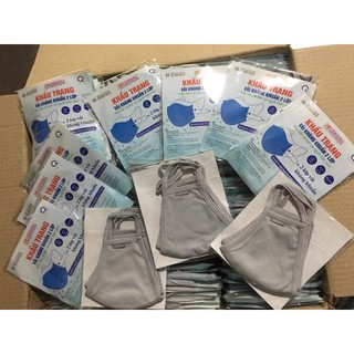 Khẩu trang kháng khuẩn vải 2 cái 2 lớp SanDing