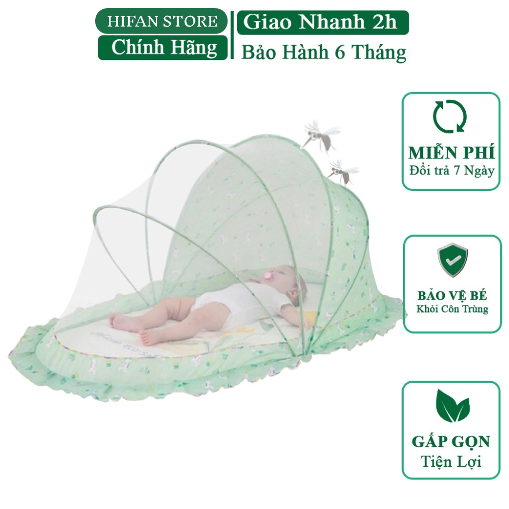 Màn chụp cho bé gấp gọn, mùng chụp cho bé chống muỗi, dùng cho giường và nôi cũi,Dành cho bé 0-5 tuổi