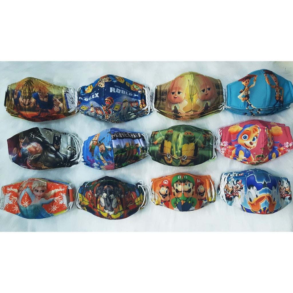 Combo 10 khẩu trang vải hoạt hình ( Giao màu và hình ngẫu nhiên