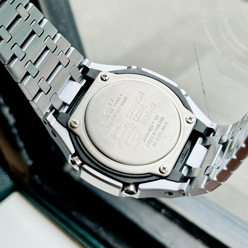 Đồng hồ nam dây thép Casio G Shock GA 2100 Custom Silver Galaxy
