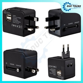 Ổ cắm điện đa năng kèm 2 cổng usb, ổ cắm điện đa năng du lịch - 068