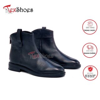 Giày bốt công sở nữ da ý cao cấp mềm mại đế 2cm tex shoes