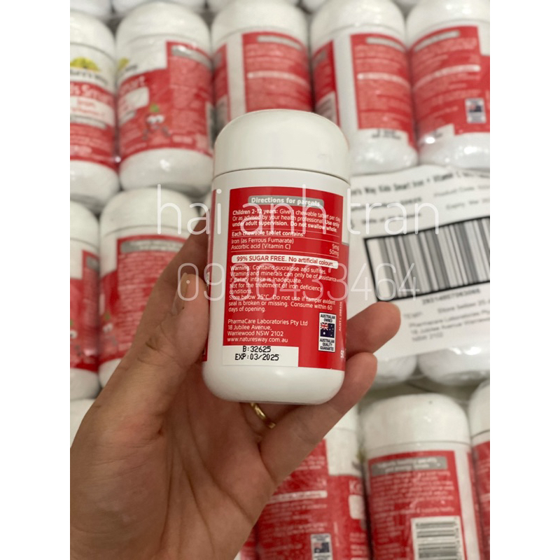 Kẹo ngậm Kids Smart Vitamin C Sắt Nature Way 50 viên