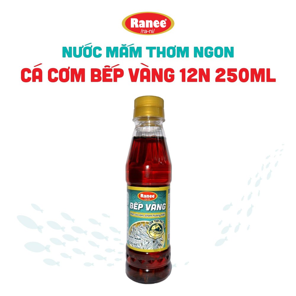 Nước mắm thơm ngon Cá Cơm Bếp Vàng 12N 250ml