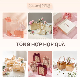 Hộp quà sang trọng Tổng hợp nhiều mẫu gift boxes kraft có kèm sticker và dây quà LEULEU.ACCESSORIZE