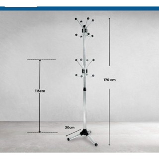 Cây treo quần áo lắp ráp thông minh, cây móc đứng móc nón inox MD1VIN