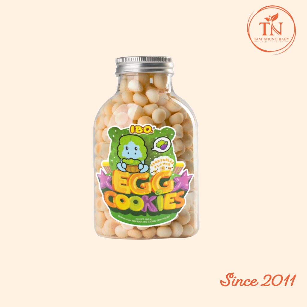 Bánh trứng ăn dặm Mini I.B.O Egg Cookies 100g