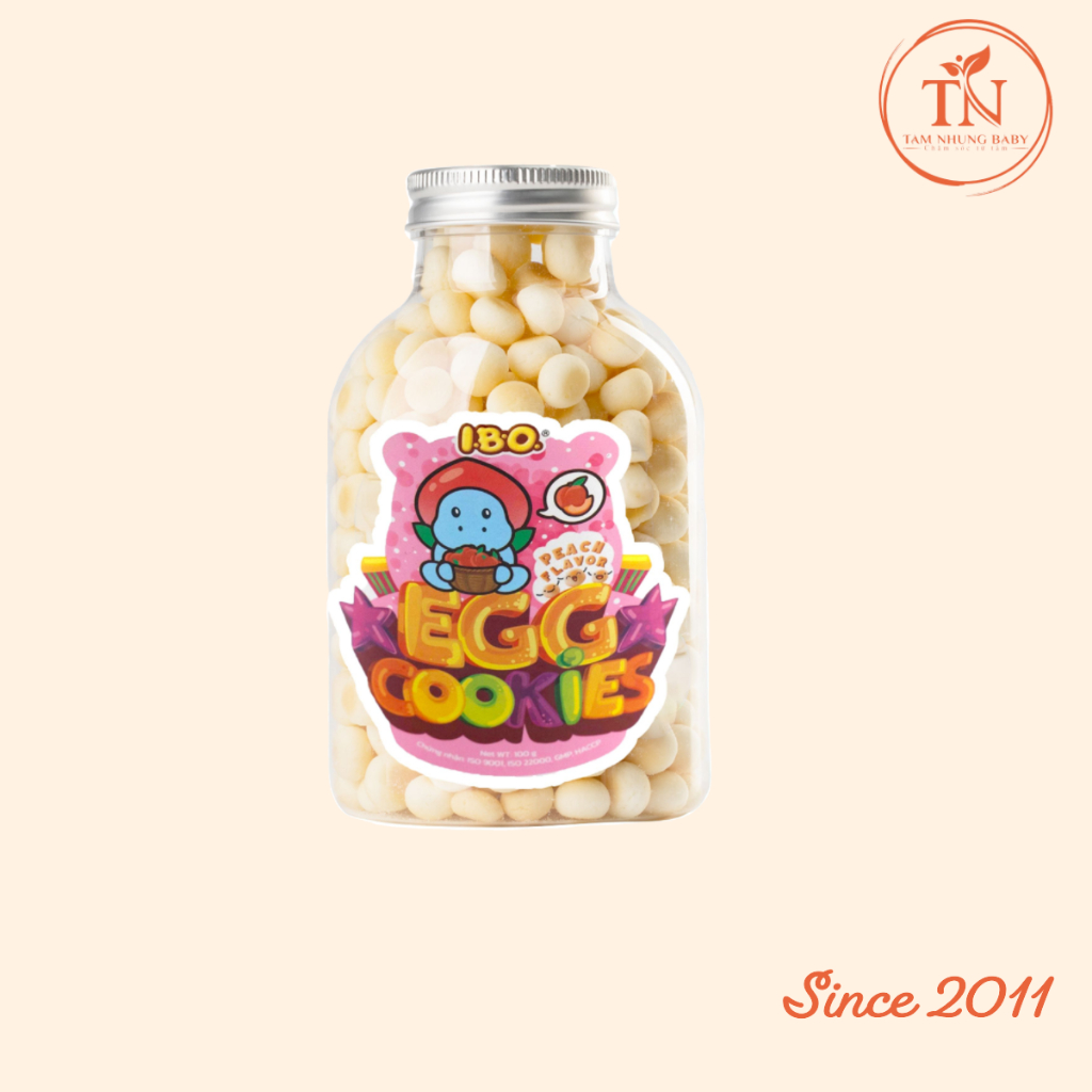 Bánh trứng ăn dặm Mini I.B.O Egg Cookies 100g