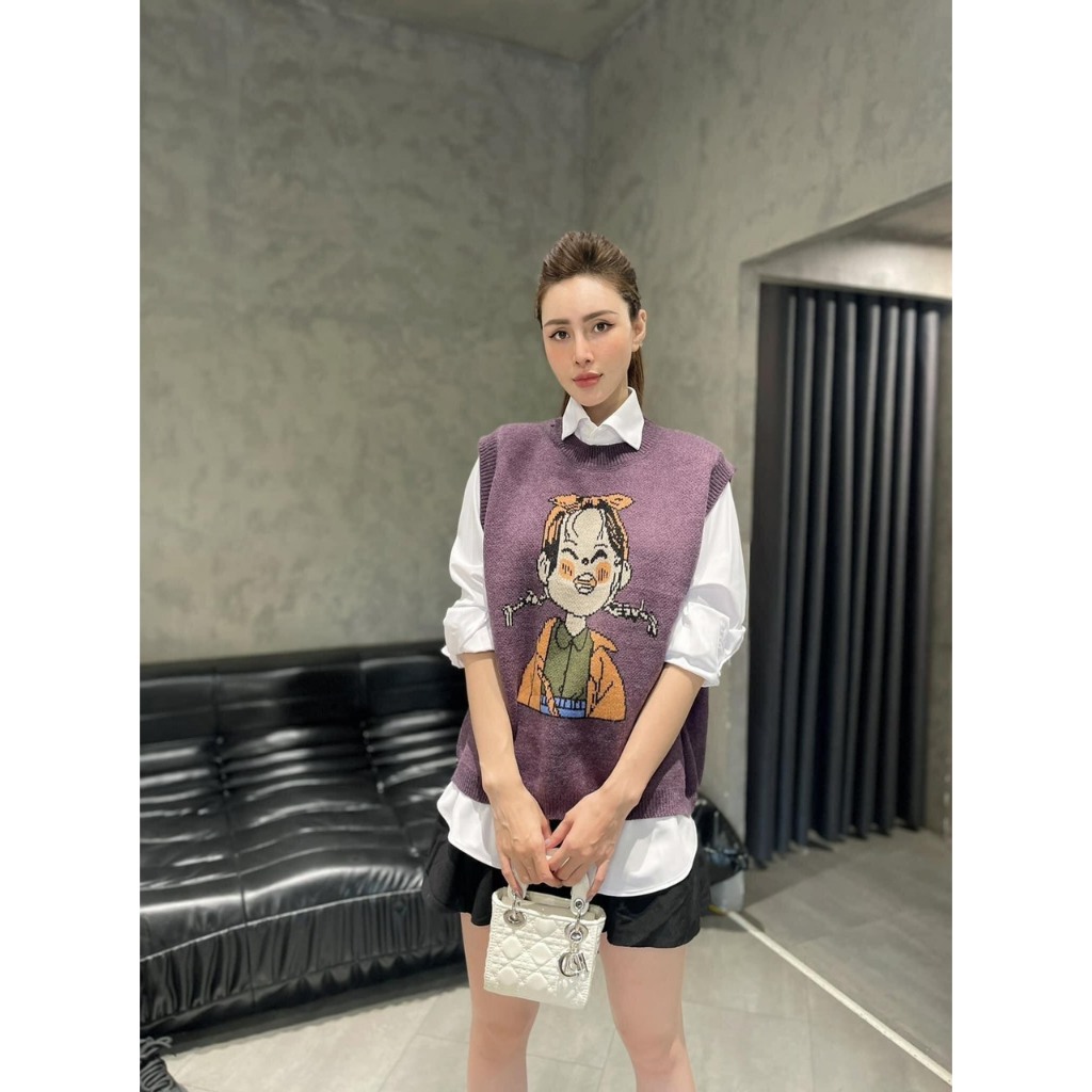 Áo Len Gile Cô Gái, Len Co Giãn