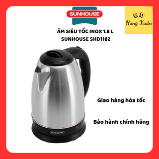 Ấm siêu tốc Sunhouse SHD1182 thân inox 304, chông gỉ quai nhựa chịu nhiệt xoay 360° 1500w