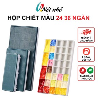 Hộp Chiết Màu 24 36 Ô Hộp Đựng Màu Chiết Có Nắp Cao Su Chống Tràn
