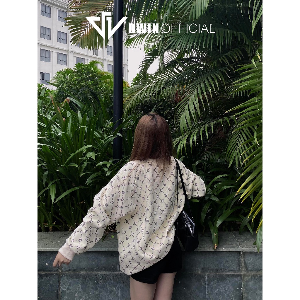 Áo nỉ sweater Logo Monogram DWIN nam nữ chất nỉ bông cotton form rộng unisex oversize hàng local brand